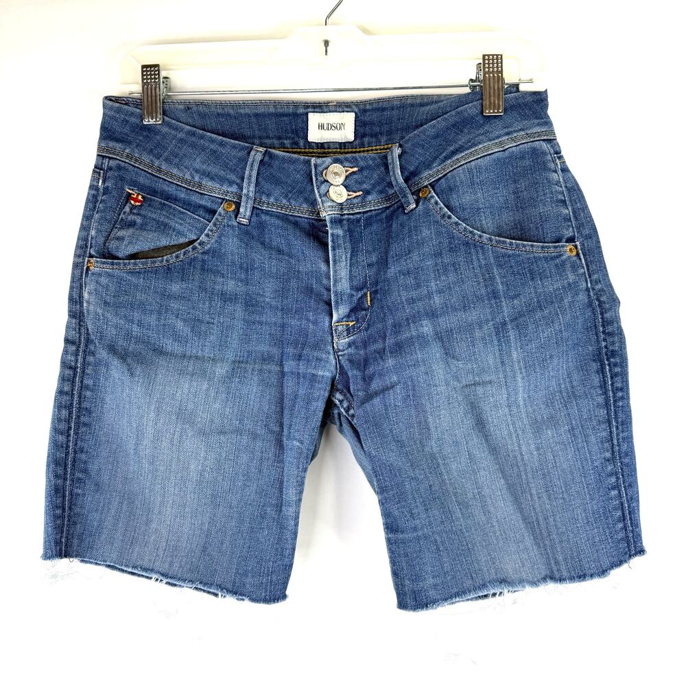 Hudson Women's Collin Flap Jean Cut Off Shorts Size 27